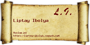 Liptay Ibolya névjegykártya