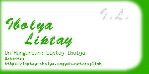 ibolya liptay business card